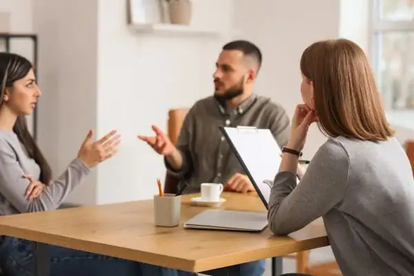 Image of couple access free mediation using family mediation voucher scheme Aldershot